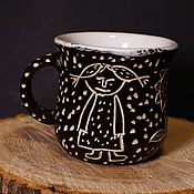 Посуда handmade. Livemaster - original item Mug. Two girls in the rain. Handmade.