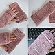 Ladies knitted pink fingerless gloves, fingerless gloves, gift. Mitts. MiRa. Online shopping on My Livemaster.  Фото №2