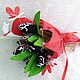 Чёрные тюльпаны в красном зонтике. Подарки на 8 марта. SewingStory by Anet. Интернет-магазин Ярмарка Мастеров.  Фото №2