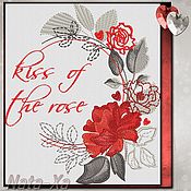 Материалы для творчества handmade. Livemaster - original item Kiss from a rose. Design in machine embroidery. Handmade.