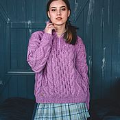 Одежда handmade. Livemaster - original item Jerseys: Purple sweater with zipper oversize handmade. Handmade.