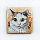 Portrait Pet painting on wood, Pictures, Moscow,  Фото №1