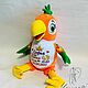 Gift for children Stuffed PARROT Toy with personalized embroidery. Stuffed Toys. igolochka51. Online shopping on My Livemaster.  Фото №2