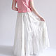 White wide tiered skirt White Foam. Skirts. Skirt Priority (yubkizakaz). My Livemaster. Фото №4