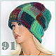 Шапки "Azteca № 86 и №91 (шапки вяз, шапка жен). Шапки. Ирина(shvilinka.knit). Ярмарка Мастеров.  Фото №7