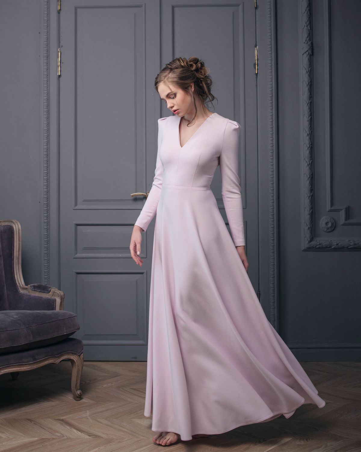Розовые вечерние платья в пол купить в Москве – Цена в интернет-магазине PrincessDress