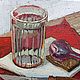 Заказать Картина маслом. Натюрморт водка на красном. Maria Barkovskaya. Ярмарка Мастеров. . Картины Фото №3