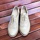 Oxford shoes ivory beige sole, Oxfords, Moscow,  Фото №1