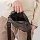 Мужская сумка через плечо "Baxter" (Тёмно-коричневая). Мужская сумка. ASLED - Лаконичные сумки. Ярмарка Мастеров.  Фото №5