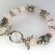 б40 Bracelet with rose quartz and aura quartz. Bead bracelet. Garuda. Online shopping on My Livemaster.  Фото №2