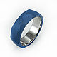 Titanium ring with matte blue face. Rings. asgdesign. My Livemaster. Фото №4