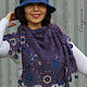 Женская шляпка шапка на весну осень с большими полями вязаная Синяя. Шляпы. Джемпера, шапки, палантины от 'Azhurles'. Ярмарка Мастеров.  Фото №6
