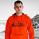 Men's Orange Hoodie Africa, Orange Hooded Sweatshirt Freedom. Sweatshirts for men. Lara (EnigmaStyle). My Livemaster. Фото №5