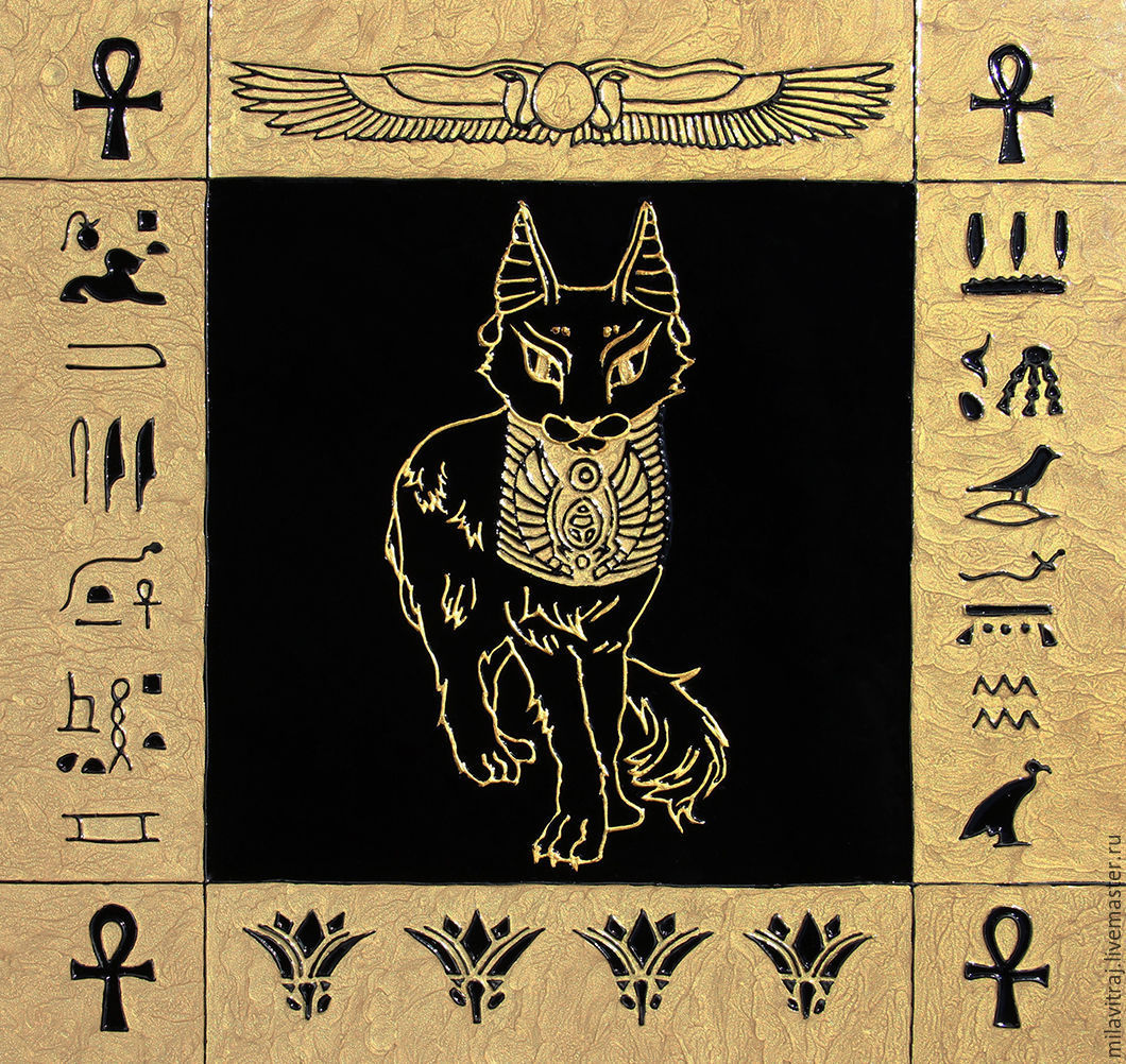 Египетская кошка роспись