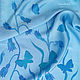 Turquoise blue handkerchief 'sky garden' silk 100% satin Batik. Shawls1. Silk Batik Watercolor ..VikoBatik... Online shopping on My Livemaster.  Фото №2