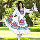 Татарский женский костюм, калфак, платок, фартук, тюбетейка, MartaKari Tatar national costume
