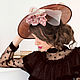 Evening hat from sinamay 'Chocolate cream mousse'. Hats1. Exclusive HATS. LANA ANISIMOVA.. My Livemaster. Фото №5