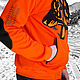 Tiger hoodie, original men's orange hoodie. Sweatshirts for men. Lara (EnigmaStyle). My Livemaster. Фото №6