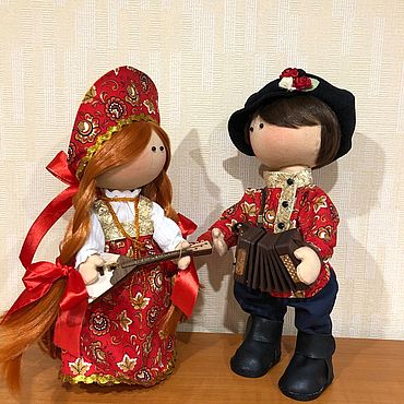Куклы и игрушки ручной работы. Ярмарка Мастеров - ручная работа Кукла в народном костюме Хохлома. Handmade.