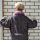 Вязаный кардиган бомбер женский серебристый Космос. Кардиганы. Вязаная одежда на заказ от Ольги. Ярмарка Мастеров.  Фото №11