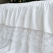 Для дома и интерьера handmade. Livemaster - original item VALANCE-bed skirt with two rows of lace. Handmade.