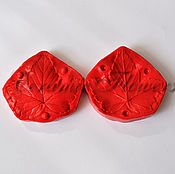 Материалы для творчества handmade. Livemaster - original item Silicone mold (Weiner) leaf, currant,bilateral. Handmade.