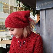 Аксессуары handmade. Livemaster - original item Red knitted scarf. Handmade.