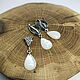 Moon Sea Drop Earrings and Pendant (Mother of pearl), Jewelry Sets, Gatchina,  Фото №1