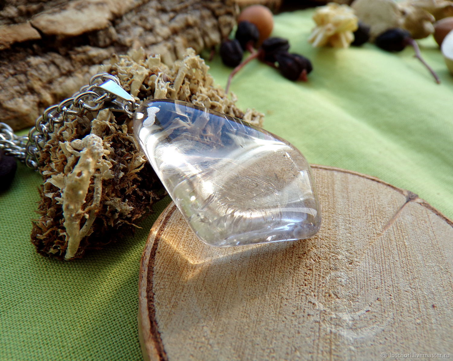 Pendant with rutile quartz, Pendant, Ekaterinburg,  Фото №1