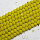Beads 60 pcs faceted 4/3 mm Yellow opaque, Beads1, Solikamsk,  Фото №1