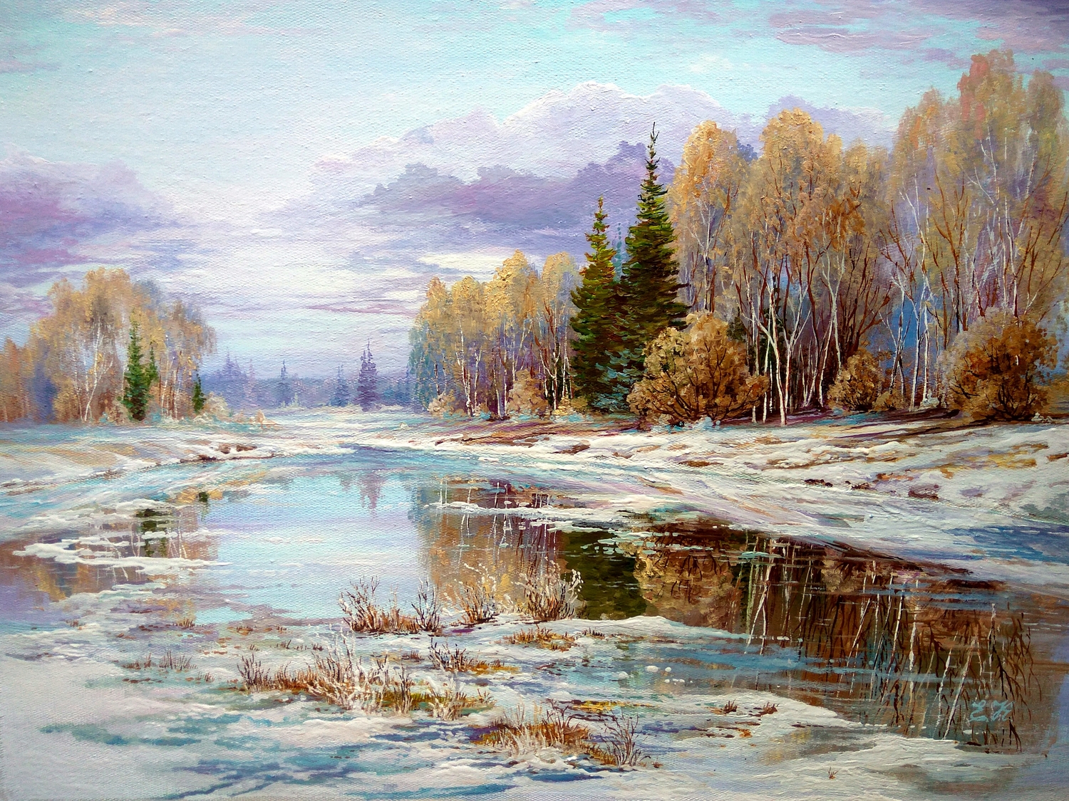 Весна. Холст, масло, 30х40, 2018.
