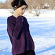 Пушистый пуловер фиолетового цвета "Fichi". Пуловеры. Bisknit. Ярмарка Мастеров.  Фото №4