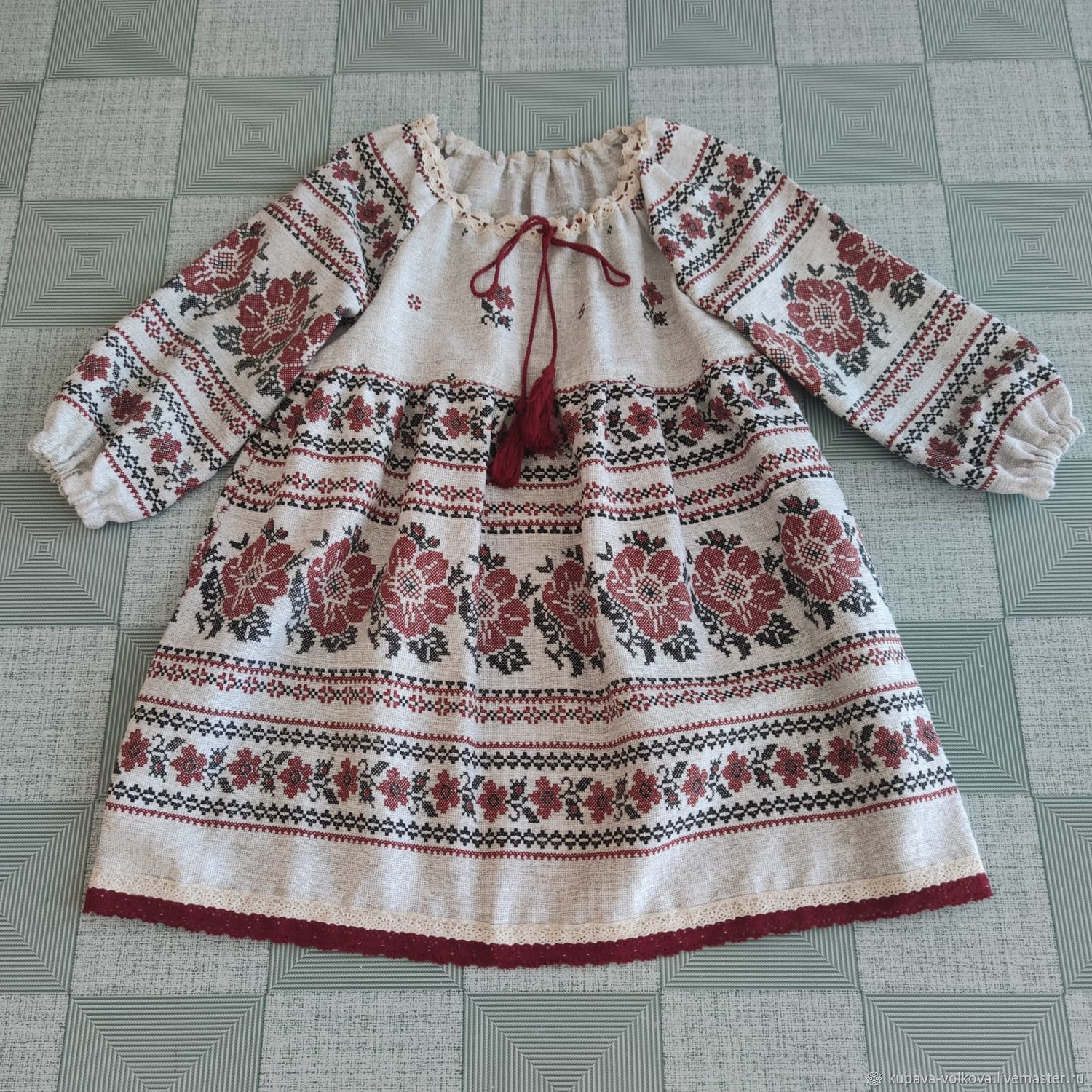 Baby Bathing dress made of cotton with lace, Childrens Dress, Anapa,  Фото №1