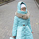 Зимнее пальто для девочки "Снегурочка". Верхняя одежда детская. Little Bee studio Екатерина. Ярмарка Мастеров.  Фото №5