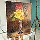 A free copy of the painting by Eduard Manet roses in a glass of champagne 30 cm. Pictures. paintmart (oikos). My Livemaster. Фото №5