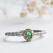 Украшения handmade. Livemaster - original item Ring with emerald. Handmade.