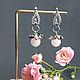 Серьги с розовым кварцем и турмалином. Серьги классические. Anna M Jewelry. Ярмарка Мастеров.  Фото №5