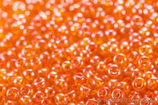 10 grams of 10/0 seed Beads, Czech Preciosa 96000 Premium orange, Beads, Chelyabinsk,  Фото №1