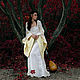 Long White Cotton Dress «Medieval Light», Dresses, Moscow,  Фото №1