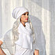 Hat women's knitted double scarf Set ' Snow'. Headwear Sets. Natalie Wool -Art. Online shopping on My Livemaster.  Фото №2