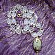 Necklace with pendant 'Princess' (rock crystal, agate, hematite). Necklace. Pani Kratova (panikratova). My Livemaster. Фото №4