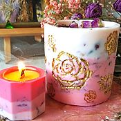 Сувениры и подарки handmade. Livemaster - original item Soy candles with aromatic fragrance Barbie in roses. Handmade.
