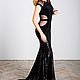 Black floor-length dress with sequins. Dresses. Evening designer dresses GoldDress. Online shopping on My Livemaster.  Фото №2