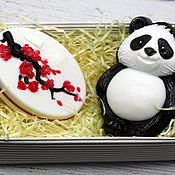 Косметика ручной работы handmade. Livemaster - original item Panda Bear soap set. Handmade.