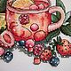 Berry tea (cross-stitch). Pictures. Olga Kaletina. Online shopping on My Livemaster.  Фото №2