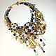 Necklace Sea Etude Baroque Blue and gold Lapis Lazuli Pearls Agate Sodalite. Necklace. ms. Decorator. My Livemaster. Фото №4