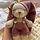 Вязаная игрушка медведь. Мишка сплюшка. Амигуруми куклы и игрушки. ElenaKnitt. Интернет-магазин Ярмарка Мастеров.  Фото №2