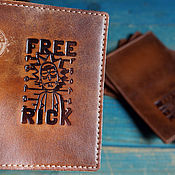 Канцелярские товары handmade. Livemaster - original item Leather passport cover 