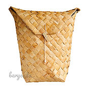 Русский стиль handmade. Livemaster - original item Woven birch bark backpack, pester, turach large, male. Handmade.