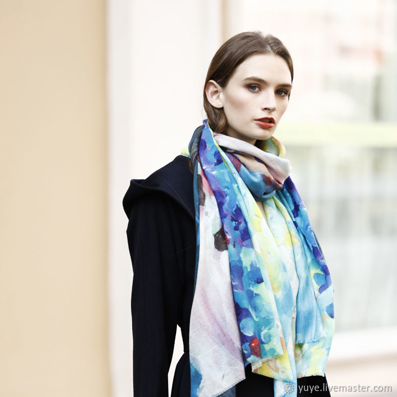 Scarf cashmere shawl colorful pattern – купить на Ярмарке Мастеров ...